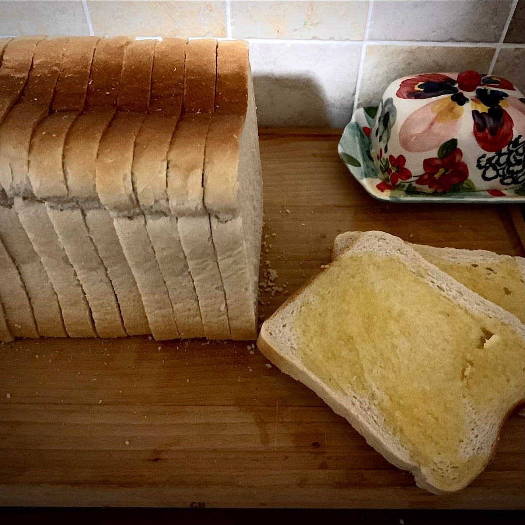 Large Sliced White Tin Loaf of Bread